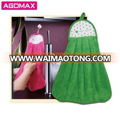 Strong water absorption coral velvet hand towel for home