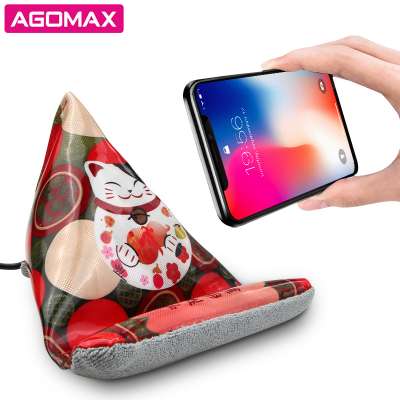 Custom Logo Qi Fast Charge 10W Wireless Phone Charger Stand for iPhone for Samsung